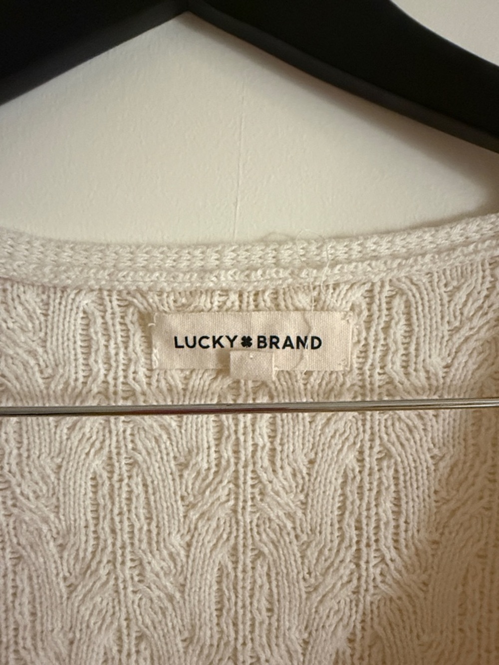 Lucky Brand Ivory Knit Tie-Front Sweater - Picture 2 of 7